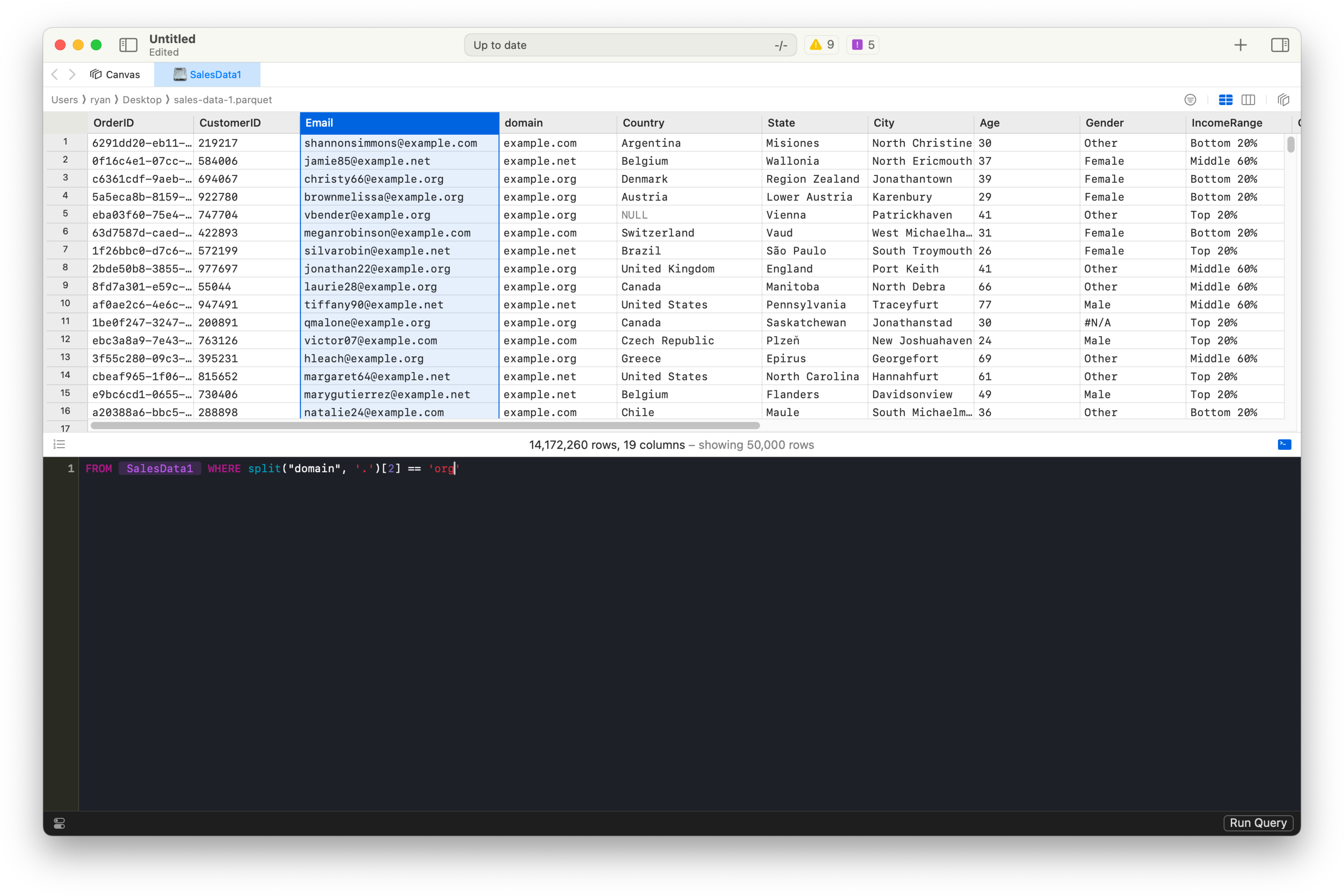 Custom SQL View