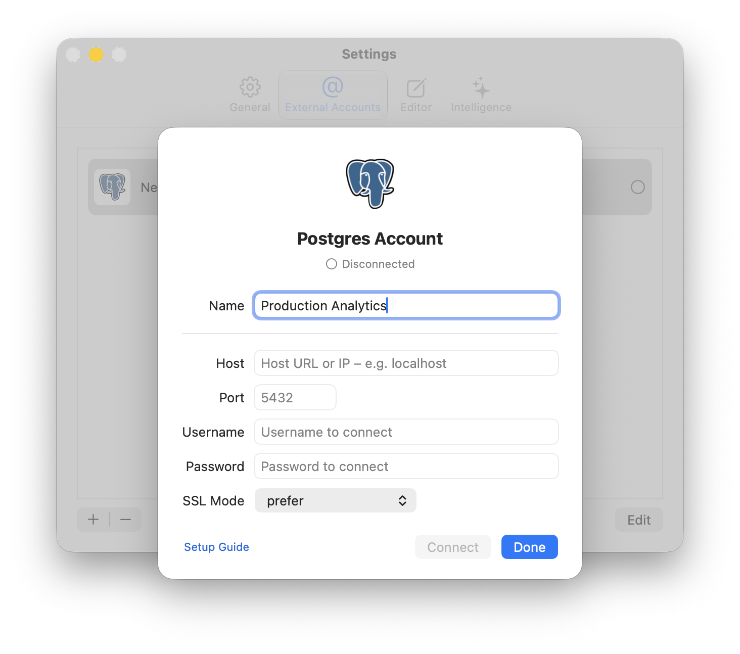 Connect Credentials