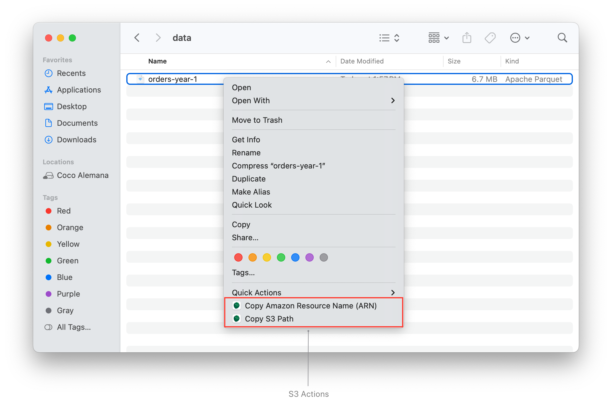 S3 File Actions