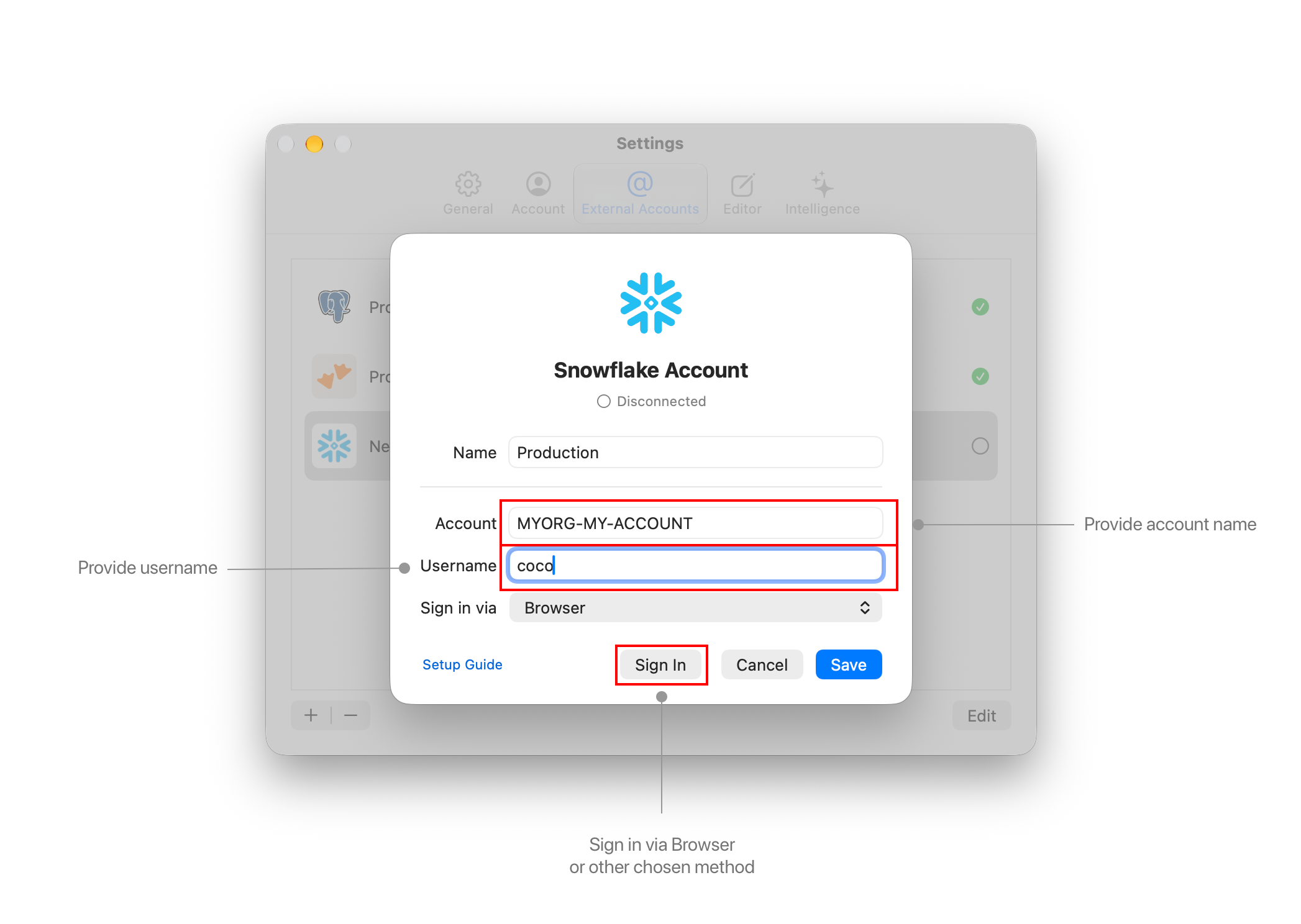 Connect Credentials